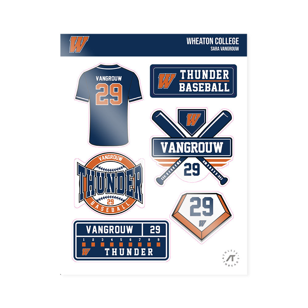 Wheaton IL - NCAA Baseball : Sara VanGrouw - Sticker Sheet-0