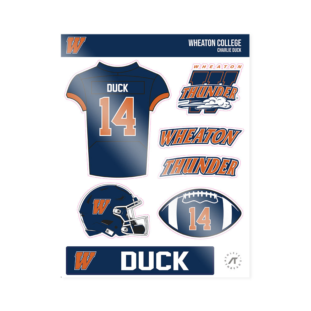 Wheaton IL - NCAA Football : Charlie Duck - Sticker Sheet-0