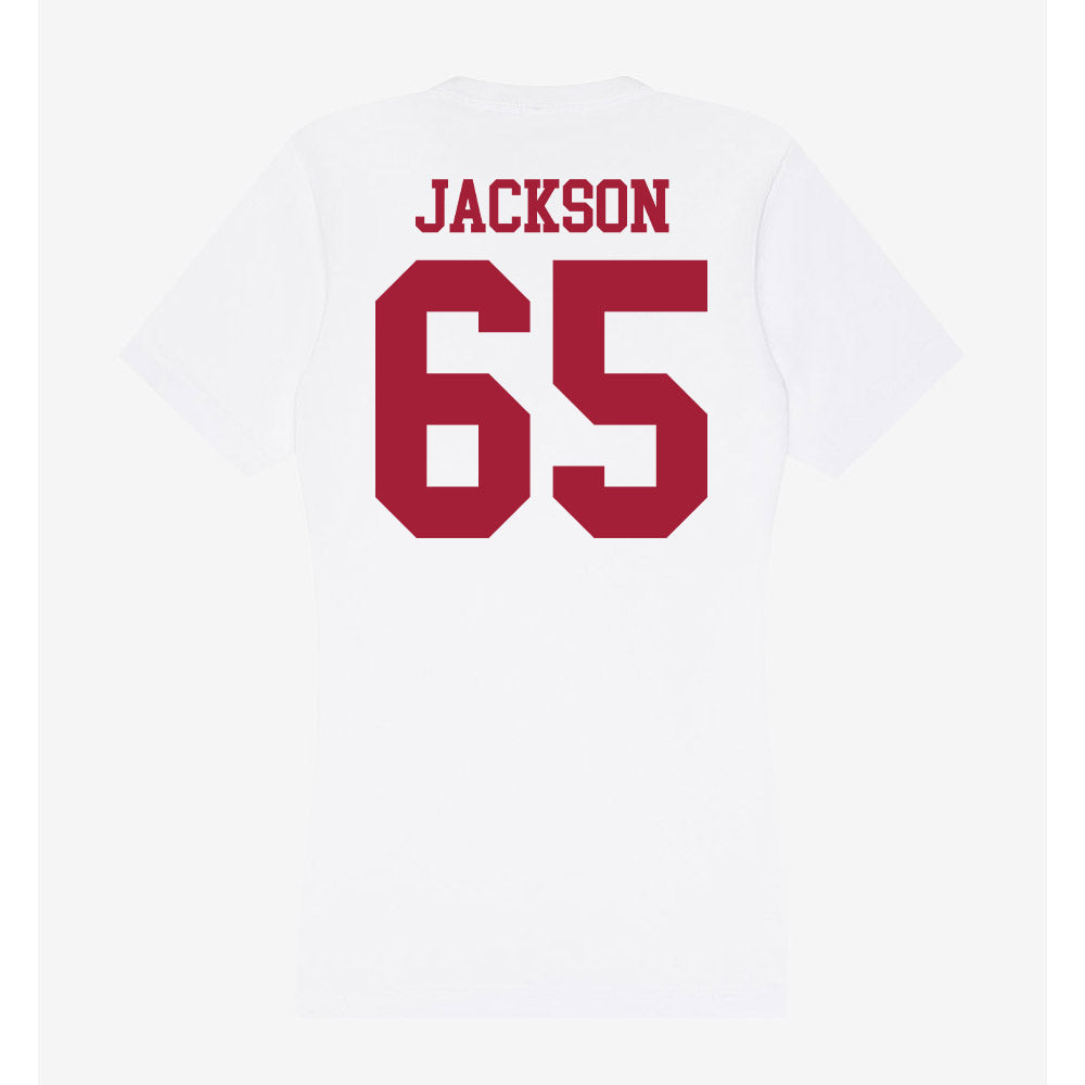 Oklahoma - NCAA Football : Jayden Jackson - Women's V-Neck T-Shirt-1