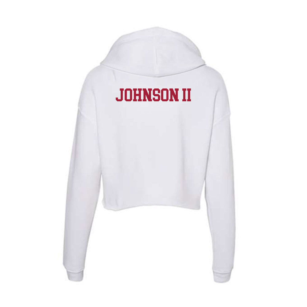 Oklahoma - NCAA Football : Derrick Johnson II - Women's Crop Fleece Hoodie-1