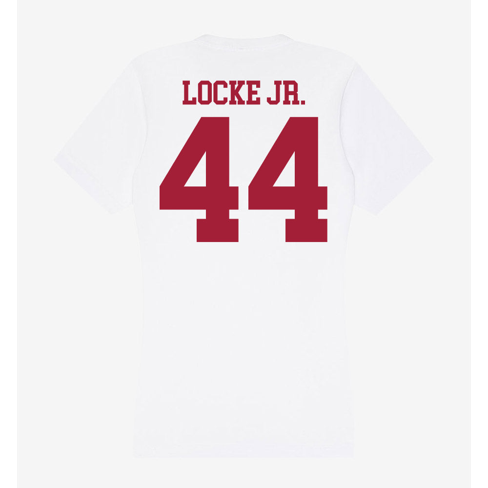 Oklahoma - NCAA Football : John Locke Jr. - Women's V-Neck T-Shirt-1