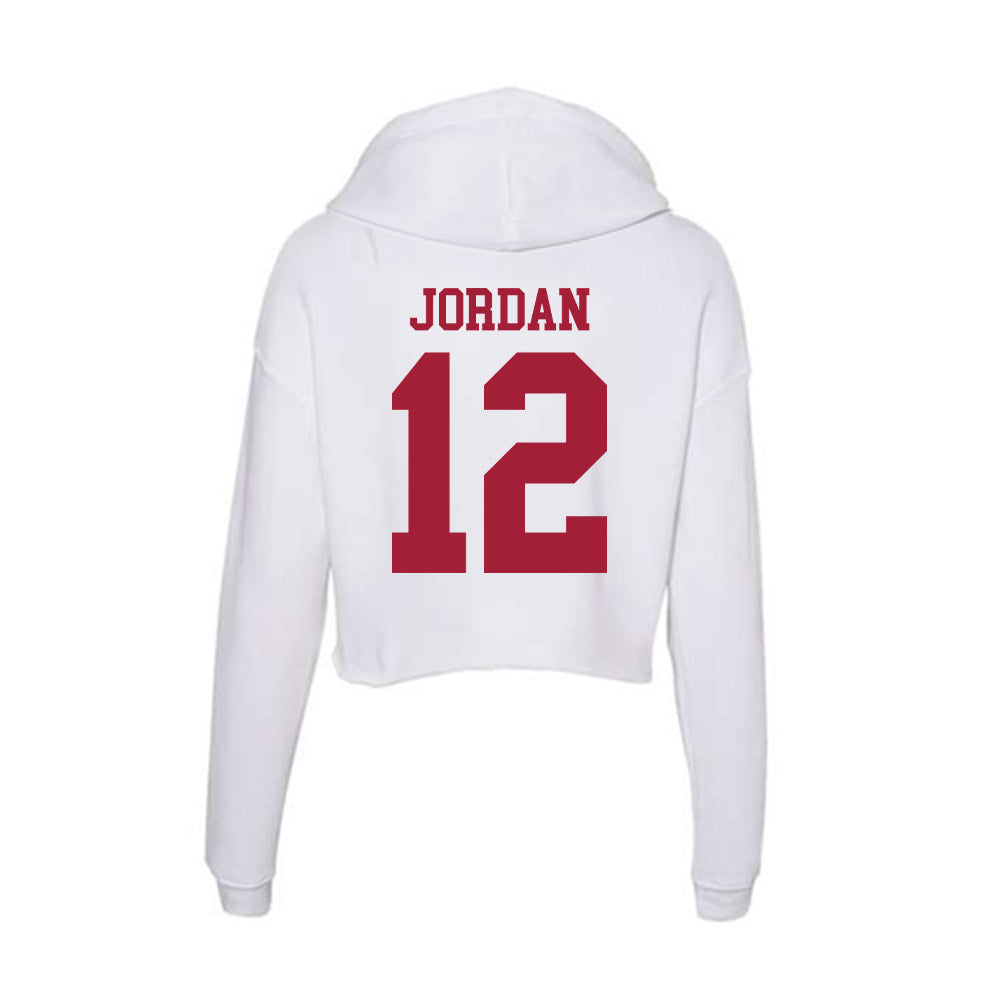 Oklahoma - NCAA Football : Devon Jordan - Women's Crop Fleece Hoodie-1