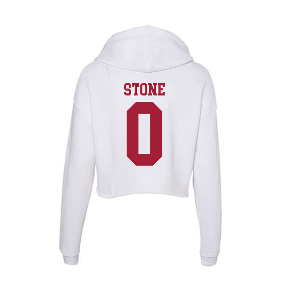 Oklahoma - NCAA Football : David Stone - Women's Crop Fleece Hoodie-1