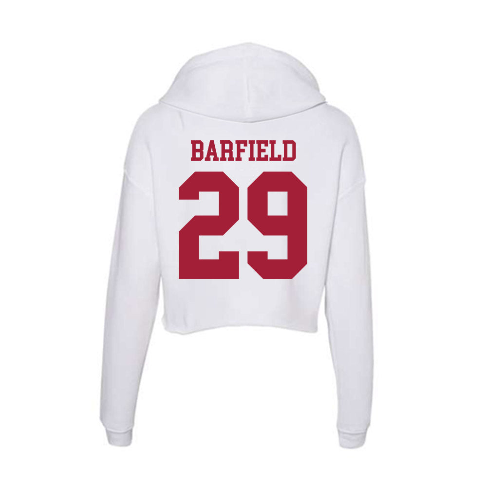 Oklahoma - NCAA Baseball : Jaden Barfield - Women's Crop Fleece Hoodie-1