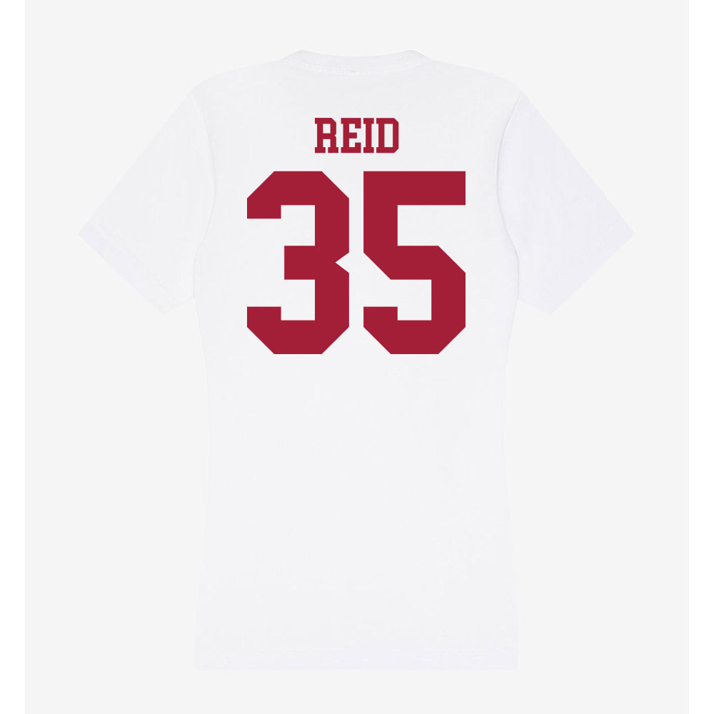 Oklahoma - NCAA Men's Basketball : Derrion Reid - Women's V-Neck T-Shirt-1