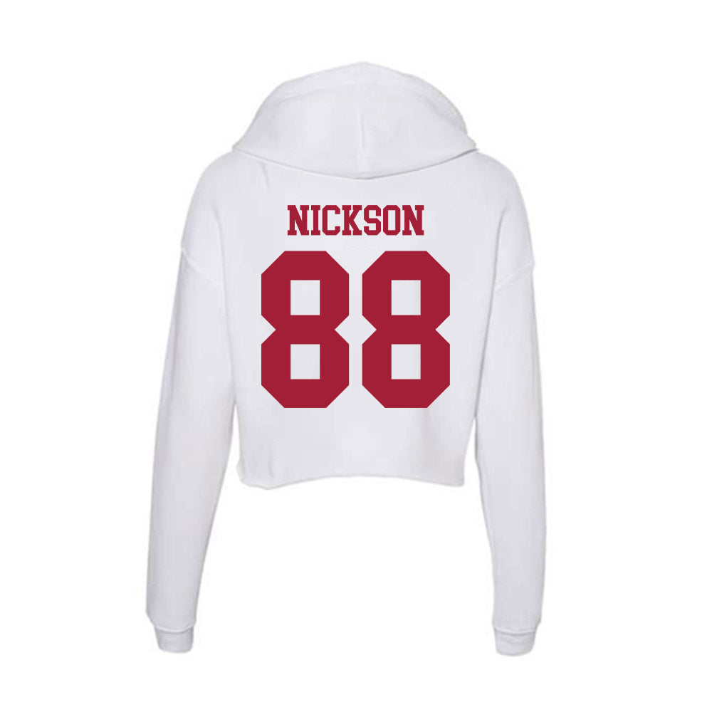 Oklahoma - NCAA Football : CJ Nickson - Women's Crop Fleece Hoodie-1