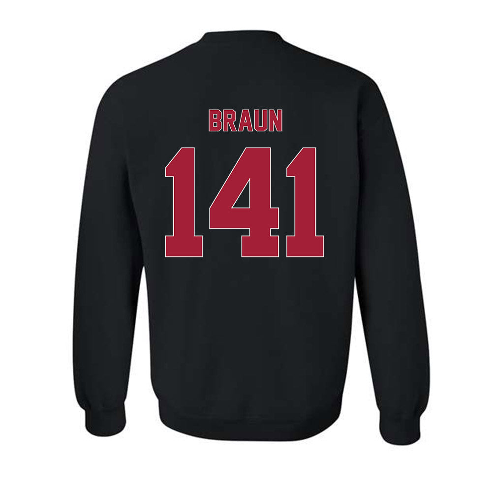 Oklahoma - NCAA Wrestling : Alex Braun - Classic Shersey Crewneck Sweatshirt-1