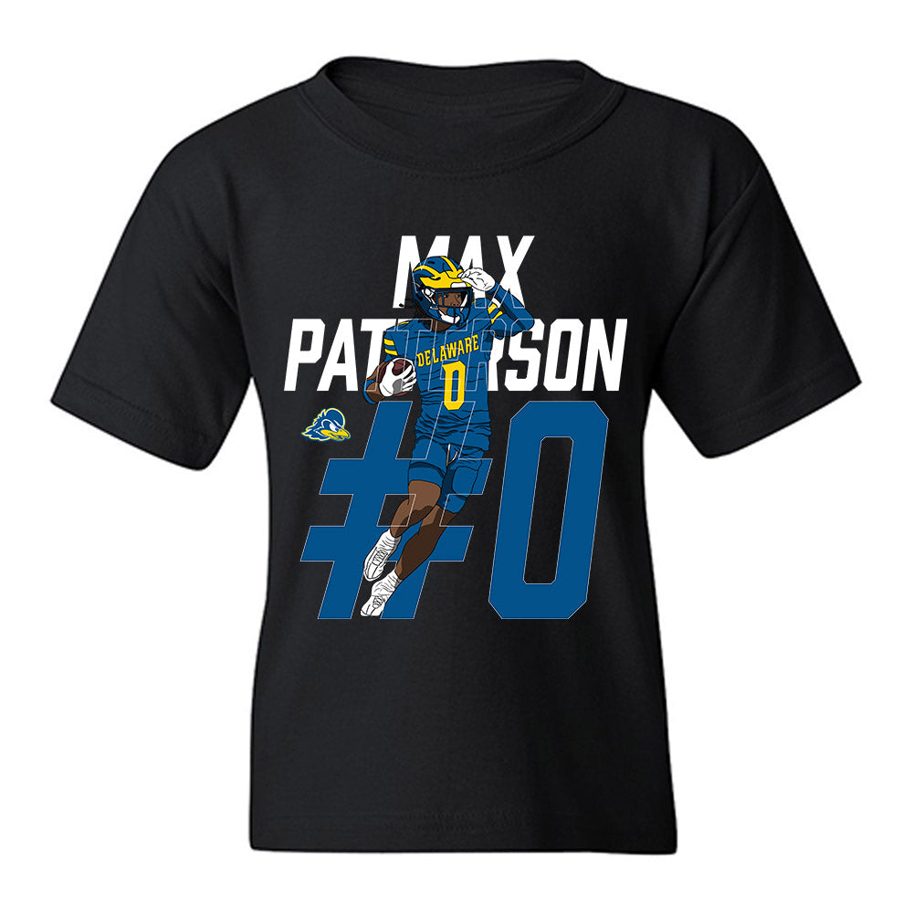 Delaware - NCAA Football : Max Patterson - Collage Youth T-Shirt-0