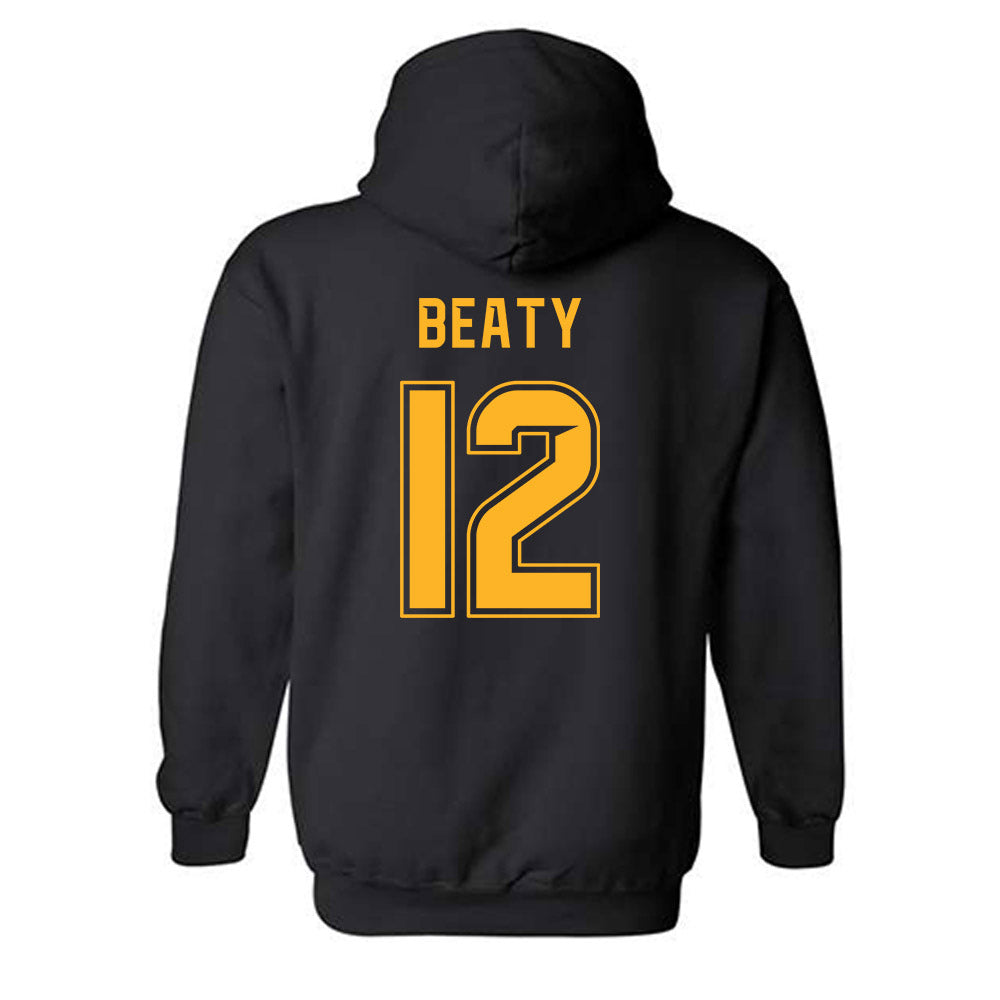 Baylor - NCAA Football : Kyler Beaty - Blackout Shersey Hooded Sweatshirt-1