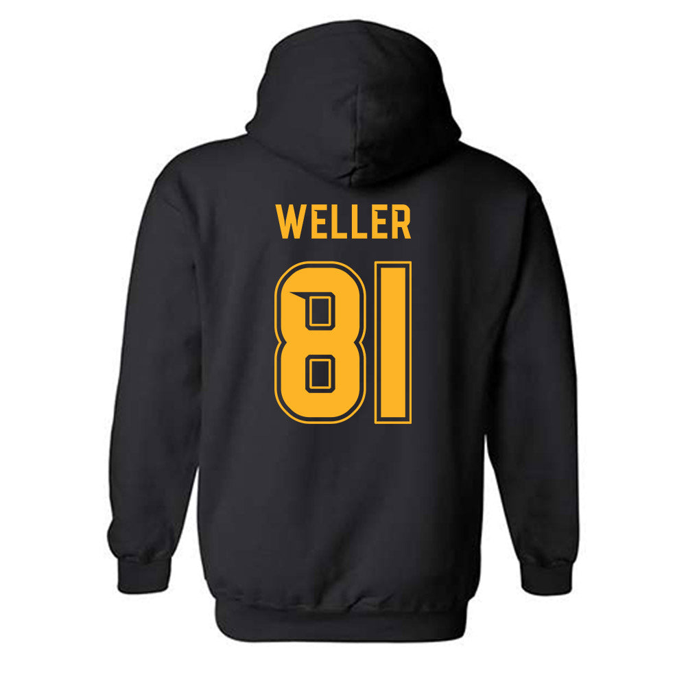 Baylor - NCAA Football : Seth Weller - Blackout Shersey Hooded Sweatshirt-1