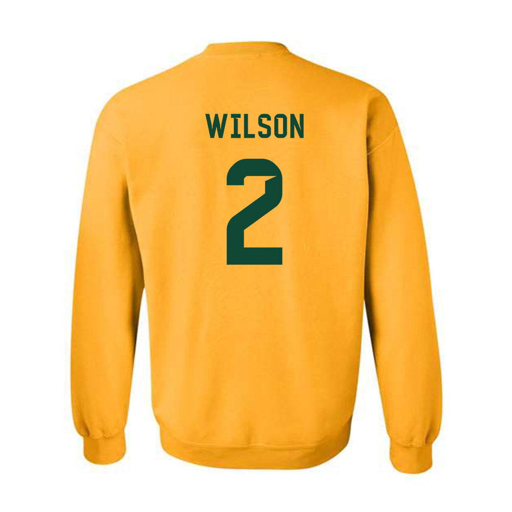 Baylor - NCAA Football : Kole Wilson - Go Gold Shersey Crewneck Sweatshirt-1