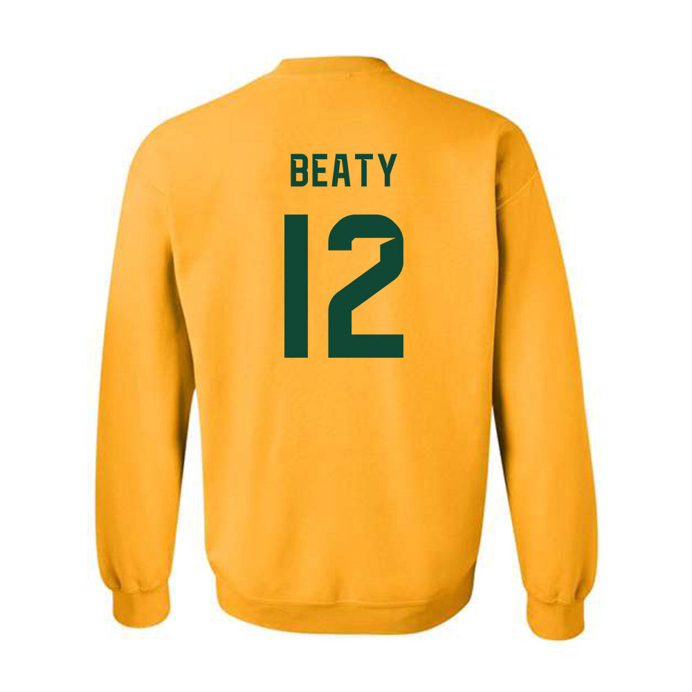 Baylor - NCAA Football : Kyler Beaty - Go Gold Shersey Crewneck Sweatshirt-1
