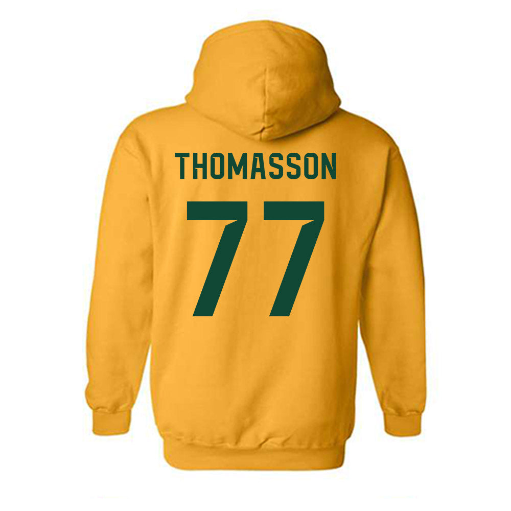 Baylor - NCAA Football : William Thomasson - Go Gold Shersey Hooded Sweatshirt-1