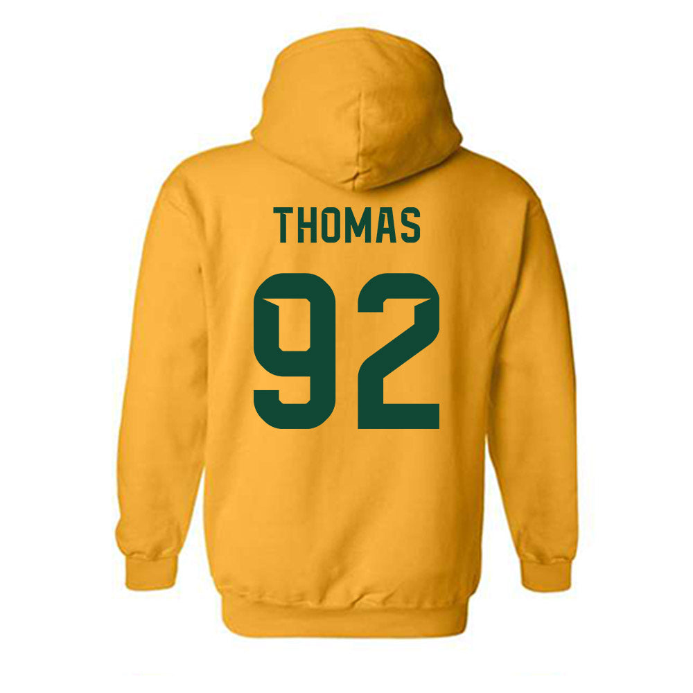 Baylor - NCAA Football : Trent Thomas - Go Gold Shersey Hooded Sweatshirt-1