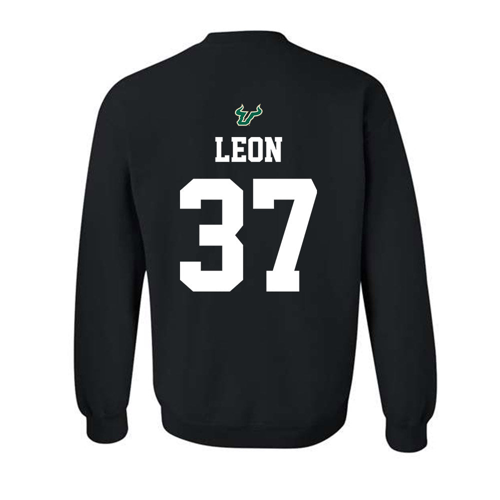 USF - NCAA Football : Chase Leon - Back in Black Shersey Crewneck Sweatshirt-1