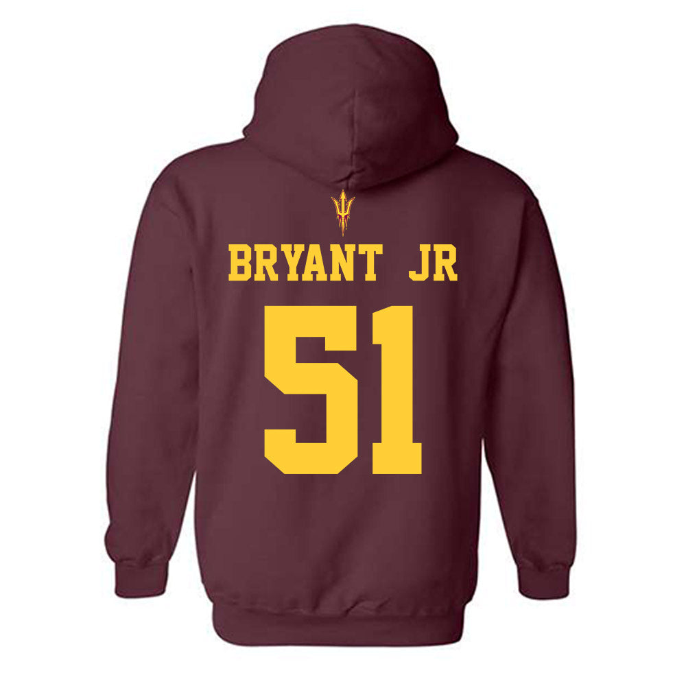 Arizona State - NCAA Football : Desean Bryant Jr - Generic Shersey Hooded Sweatshirt-1