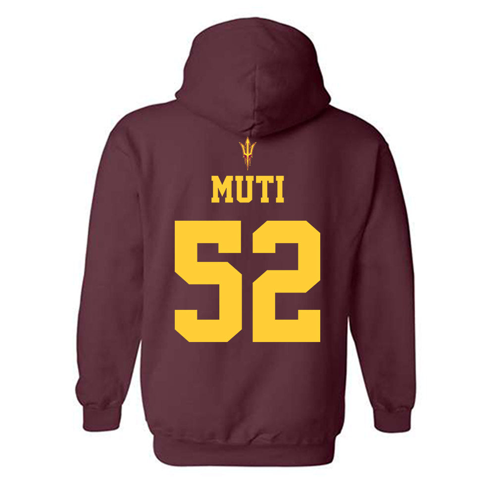 Arizona State - NCAA Football : Ui Muti - Generic Shersey Hooded Sweatshirt-1