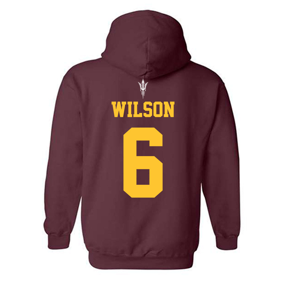 Arizona State - NCAA Football : Adrian Wilson - Generic Shersey Hooded Sweatshirt-1