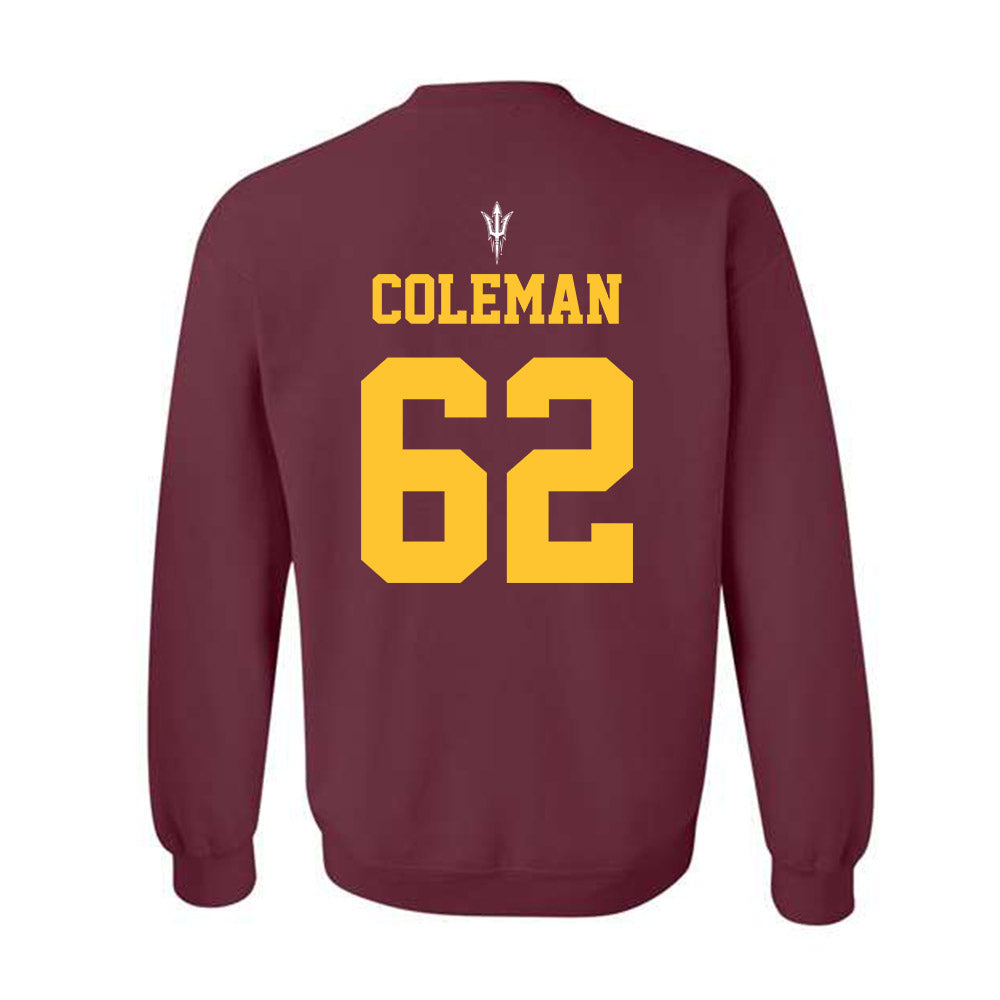 Arizona State - NCAA Football : Ben Coleman - Generic Shersey Crewneck Sweatshirt-1