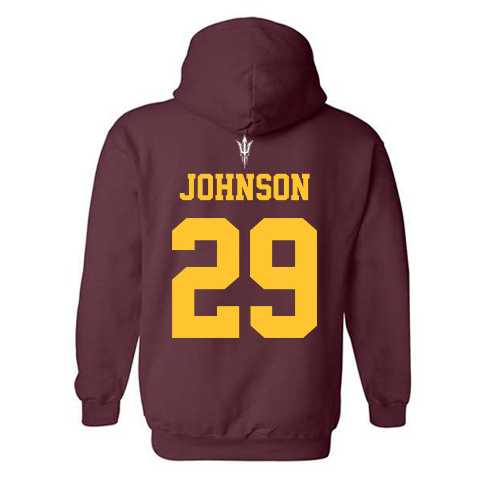 Arizona State - NCAA Football : Plas Johnson - Generic Shersey Hooded Sweatshirt-1