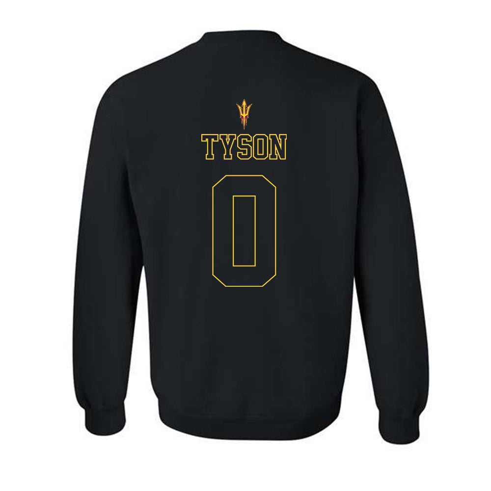 Arizona State - NCAA Football : Jordyn Tyson - Blackout Classic Shersey Crewneck Sweatshirt-1