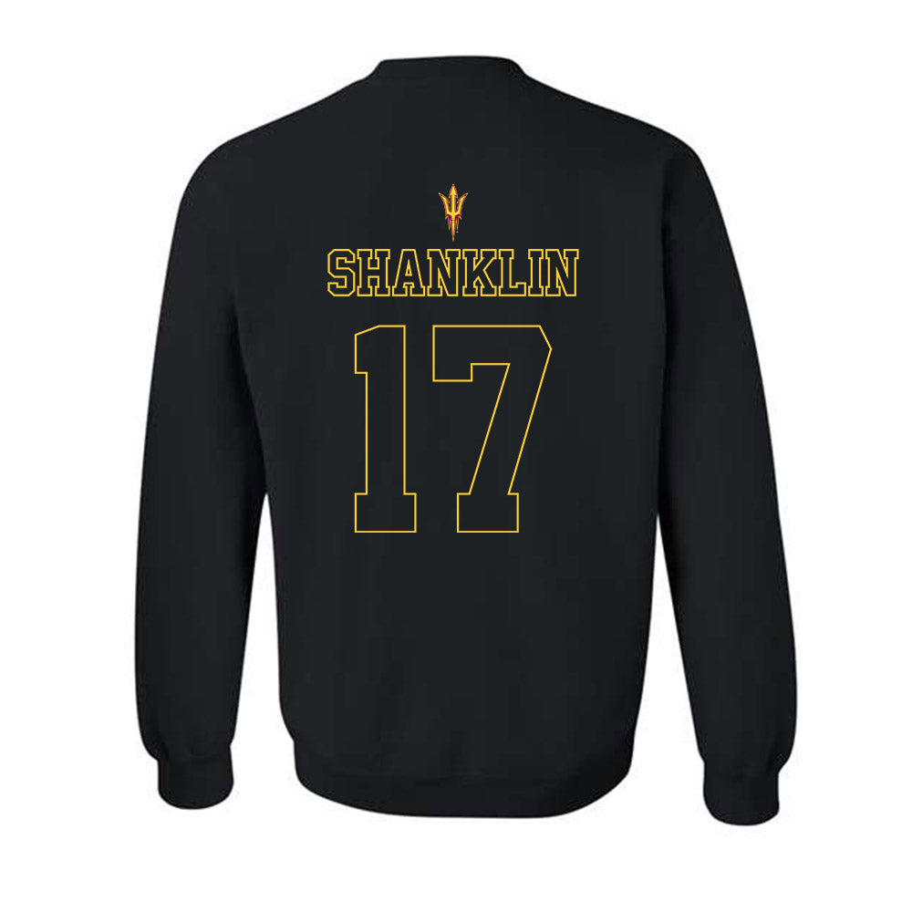 Arizona State - NCAA Football : Joshua Shanklin - Blackout Classic Shersey Crewneck Sweatshirt-1