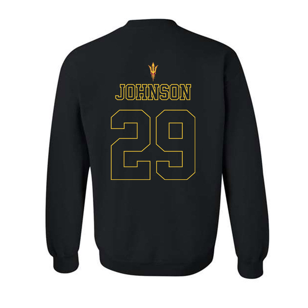 Arizona State - NCAA Football : Plas Johnson - Blackout Classic Shersey Crewneck Sweatshirt-1