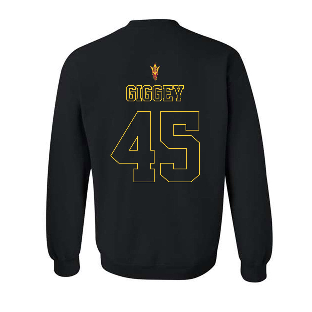 Arizona State - NCAA Football : James Giggey - Blackout Classic Shersey Crewneck Sweatshirt-1