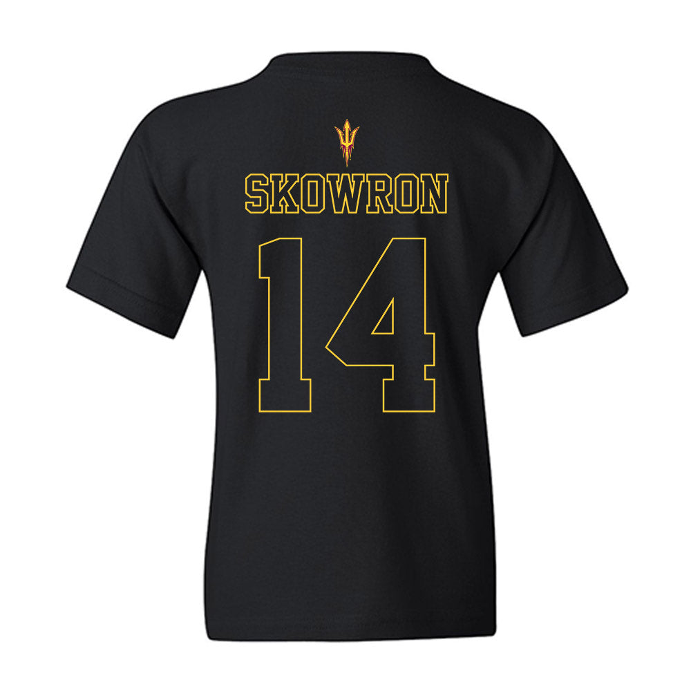Arizona State - NCAA Football : Xavier Skowron - Blackout Classic Shersey Youth T-Shirt-1