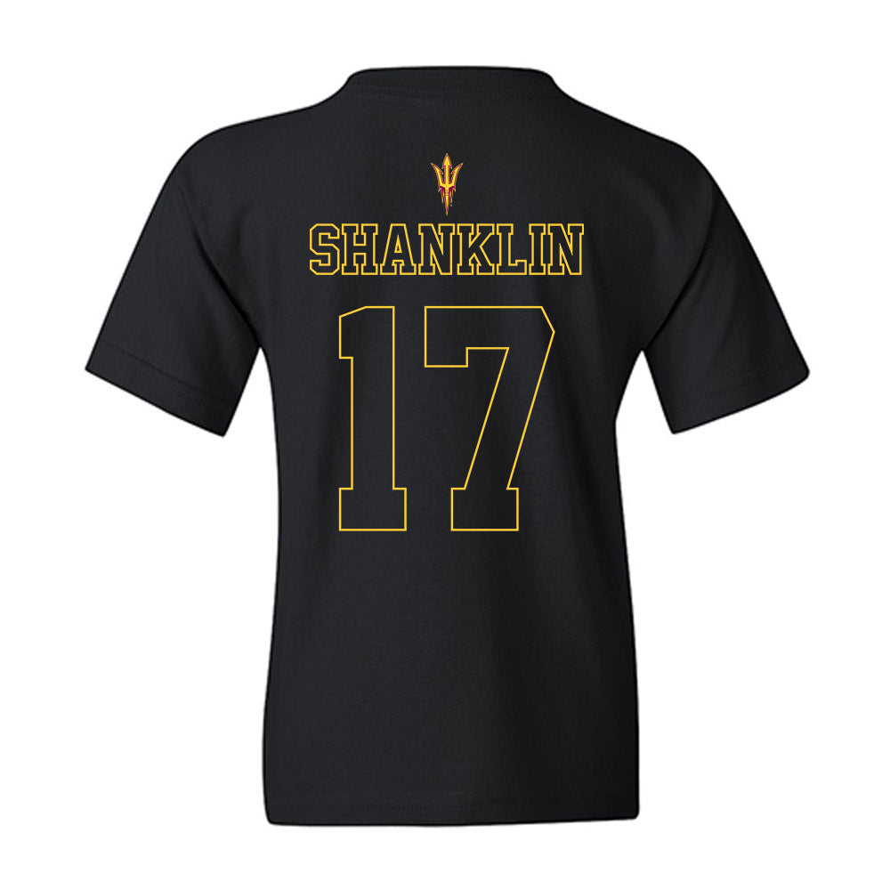 Arizona State - NCAA Football : Joshua Shanklin - Blackout Classic Shersey Youth T-Shirt-1