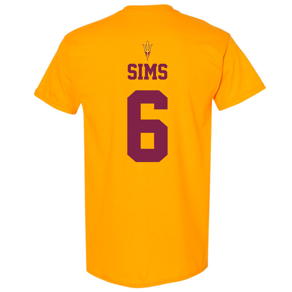 Arizona State - NCAA Football : Jeff Sims - Generic Shersey T-Shirt-1