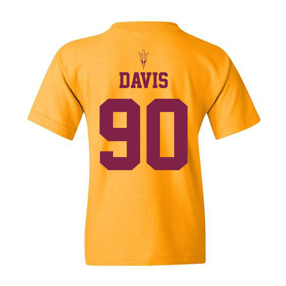 Arizona State - NCAA Football : Cade Davis - Homecoming and Salute to Service Youth T-Shirt-1