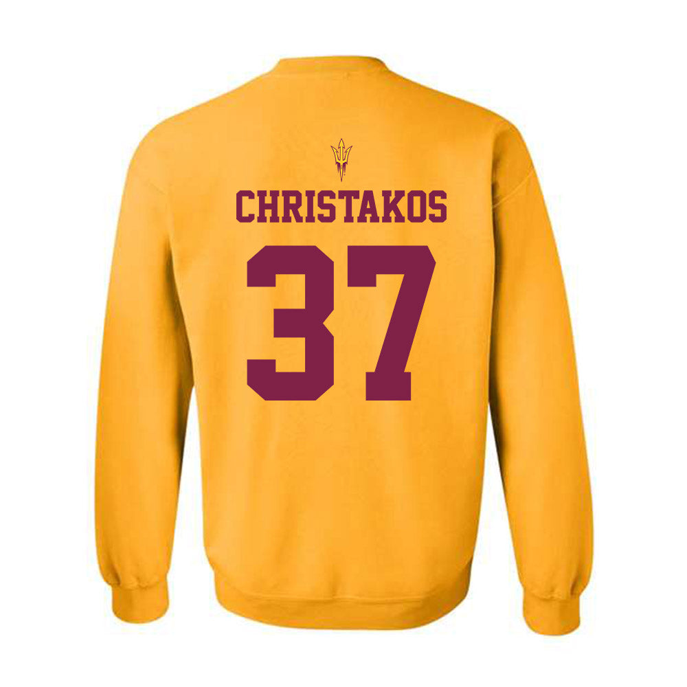 Arizona State - NCAA Football : Tommy Christakos - Homecoming and Salute to Service Crewneck Sweatshirt-1