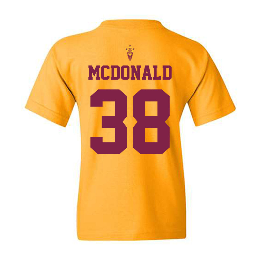 Arizona State - NCAA Football : Kyan McDonald - Homecoming and Salute to Service Youth T-Shirt-1