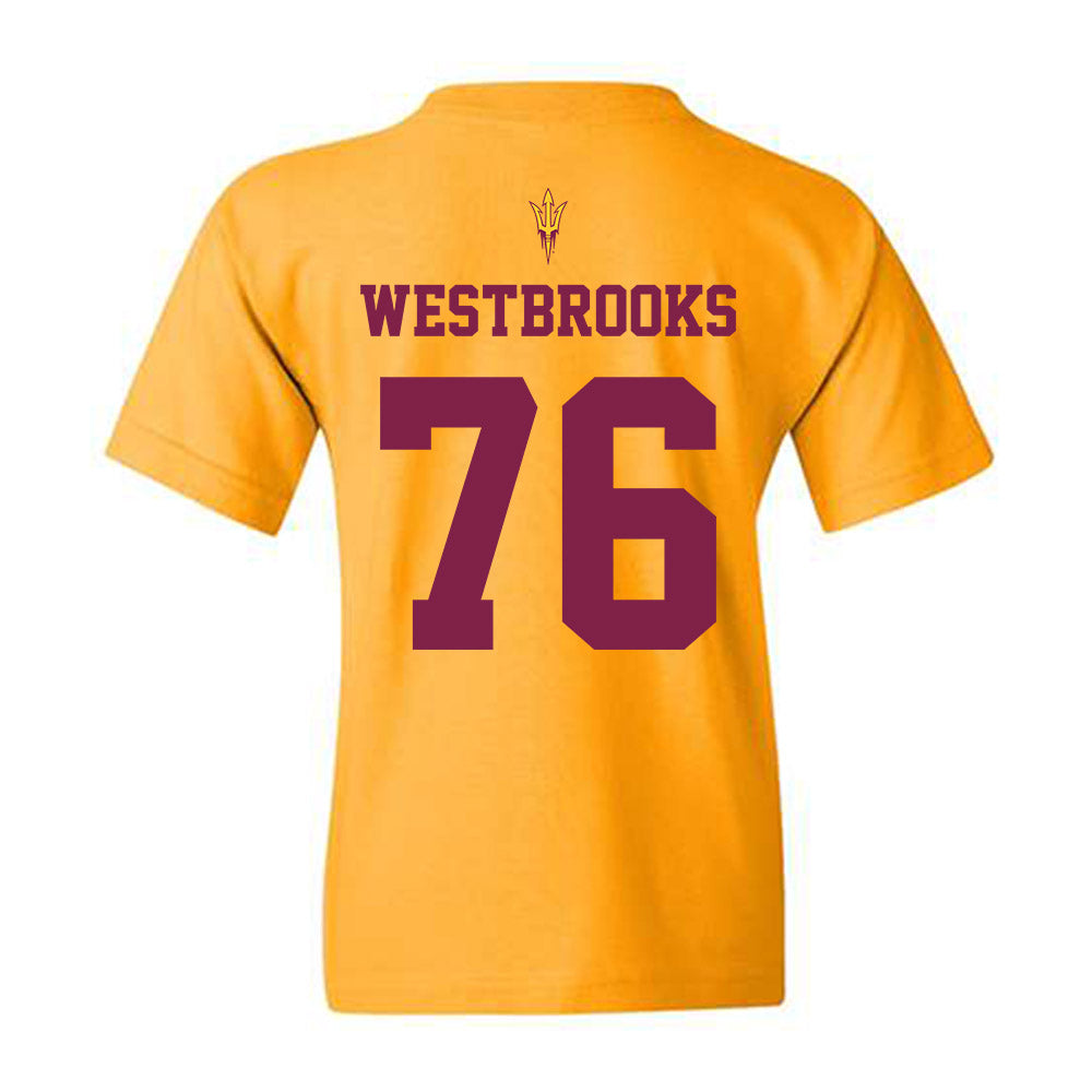 Arizona State - NCAA Football : Rashad Westbrooks - Senior Day Youth T-Shirt-1