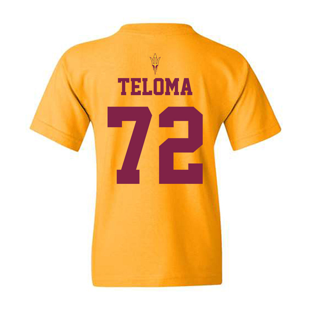 Arizona State - NCAA Football : Doughless Teloma - Senior Day Youth T-Shirt-1