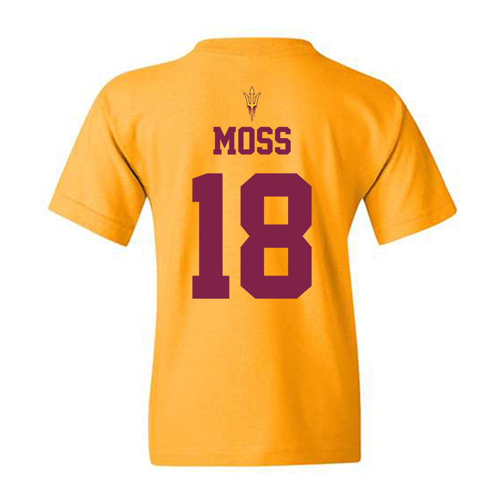 Arizona State - NCAA Football : Jalen Moss - Senior Day Youth T-Shirt-1