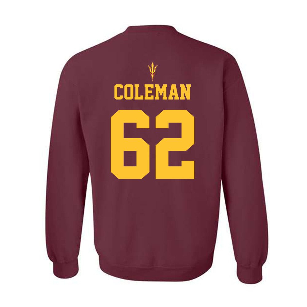 Arizona State - NCAA Football : Ben Coleman - Fashion Shersey Crewneck Sweatshirt-1