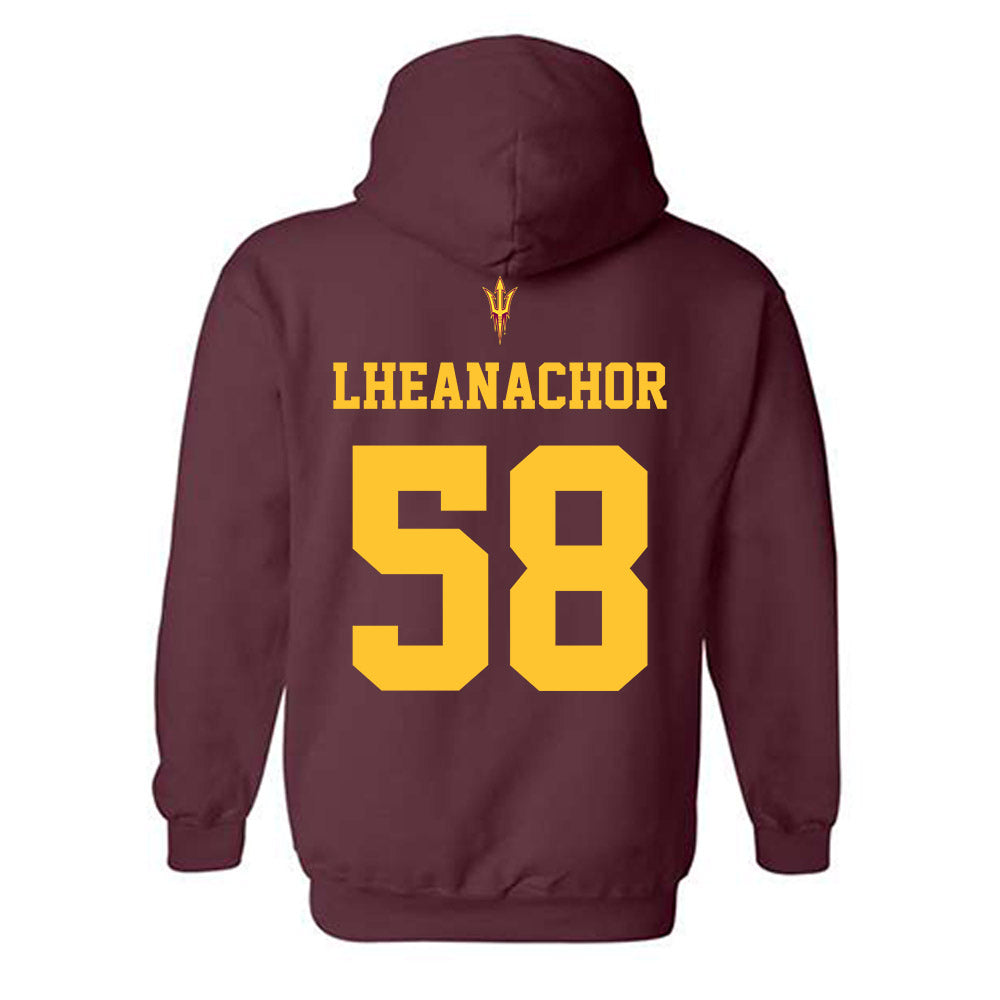 Arizona State - NCAA Football : Maxwell Lheanachor - Fashion Shersey Hooded Sweatshirt-1