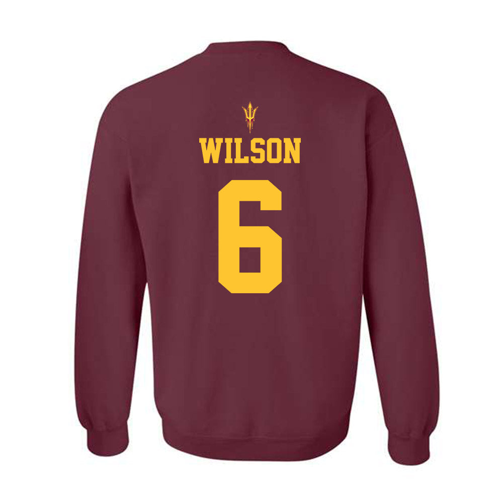 Arizona State - NCAA Football : Adrian Wilson - Fashion Shersey Crewneck Sweatshirt-1