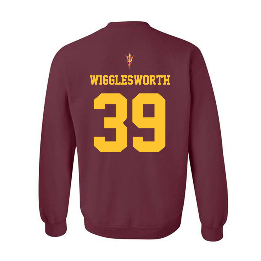 Arizona State - NCAA Football : Tyler Wigglesworth - Fashion Shersey Crewneck Sweatshirt-1