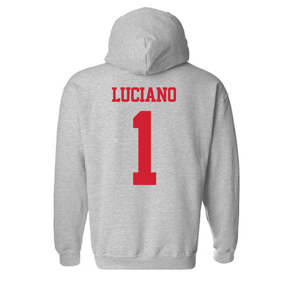 BU - NCAA Men's Ice Hockey : Steven Luciano - Classic Shersey Hooded Sweatshirt-1