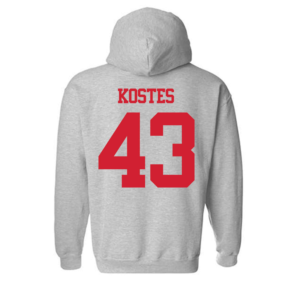 BU - NCAA Men's Lacrosse : Daine Kostes - Classic Shersey Hooded Sweatshirt-1