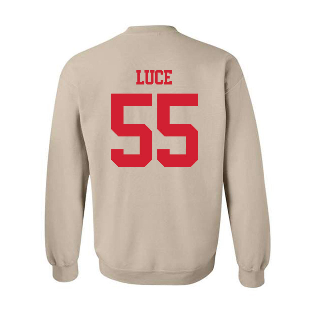 BU - NCAA Men's Lacrosse : Mike Luce - Classic Shersey Crewneck Sweatshirt-1