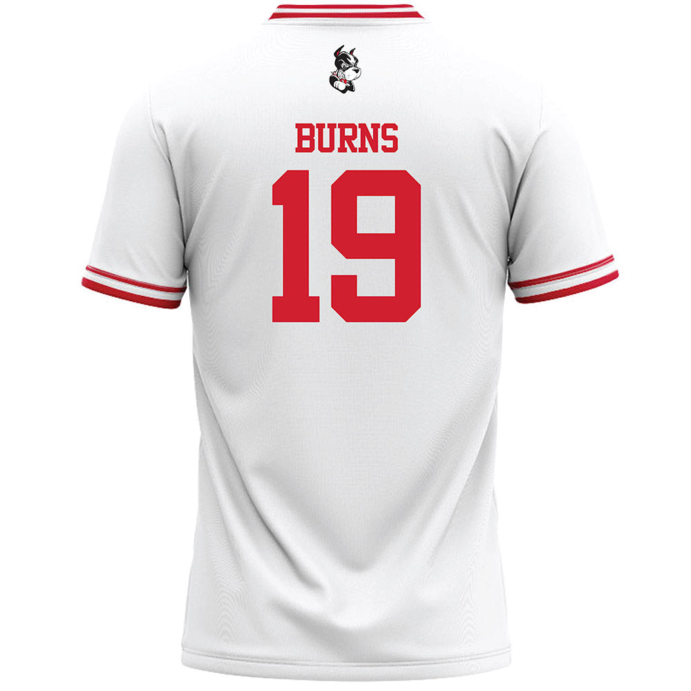 BU - NCAA Men's Lacrosse : Sam Burns - White Lacrosse Jersey -1