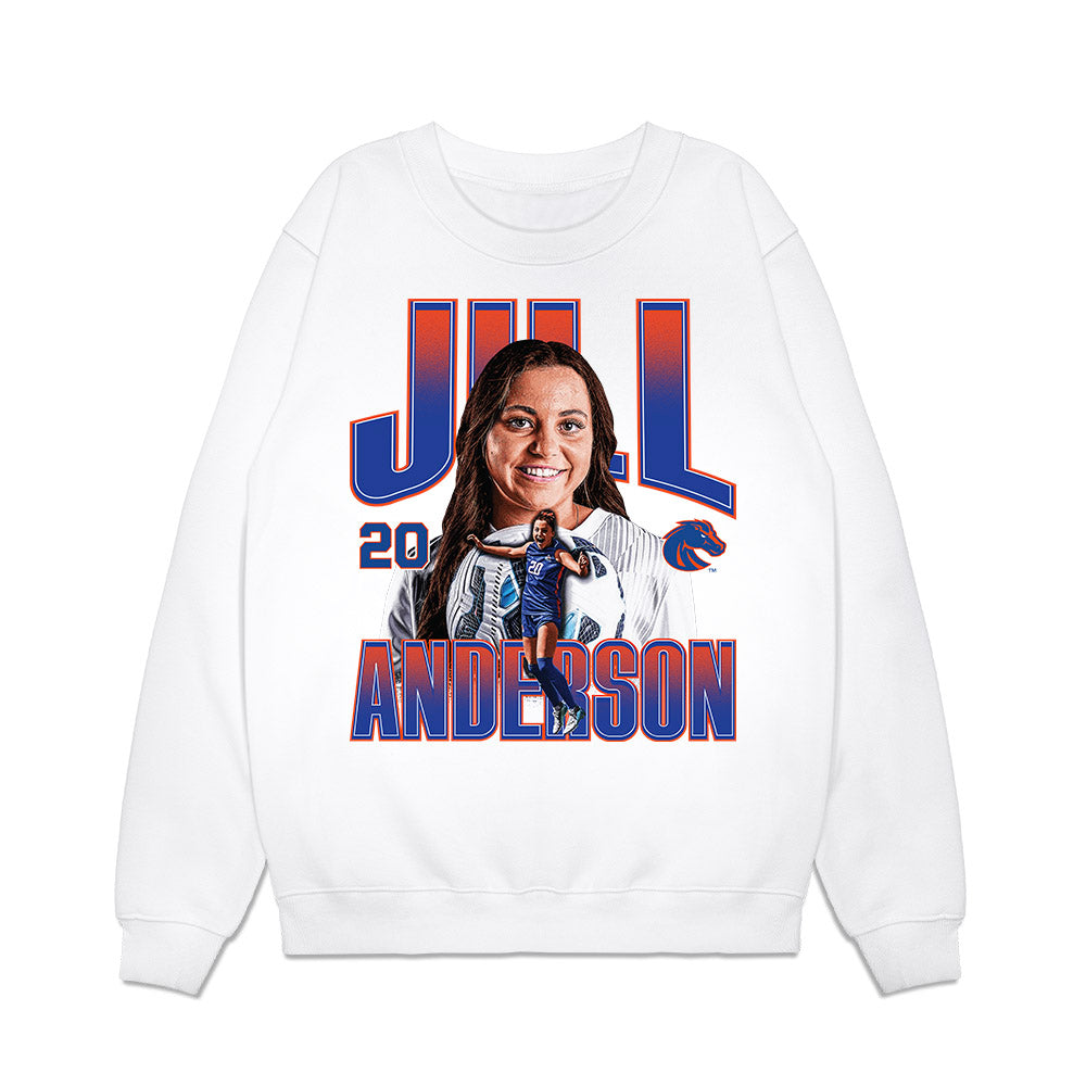 Boise State - NCAA Women's Soccer : Jillian Anderson - Collage Premium Crewneck Sweatshirt-0