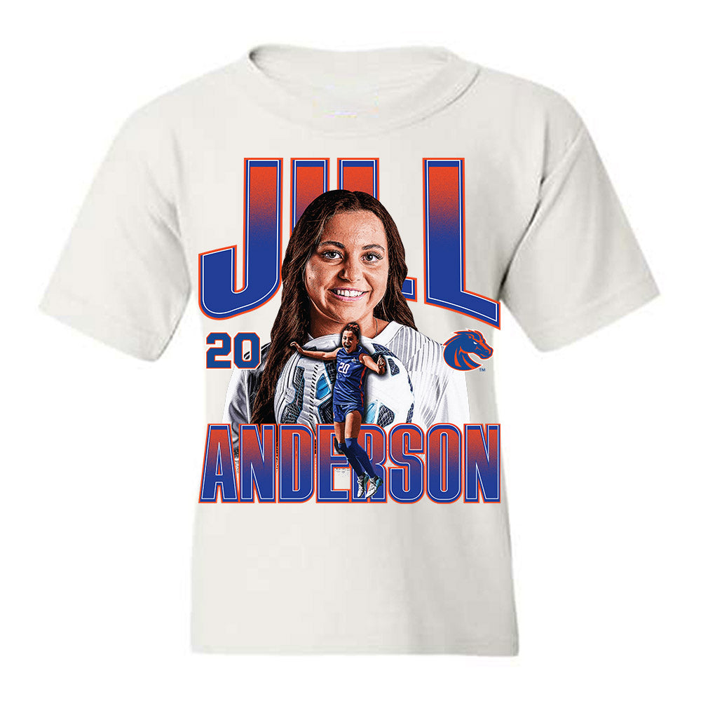 Boise State - NCAA Women's Soccer : Jillian Anderson - Collage Youth T-Shirt-0