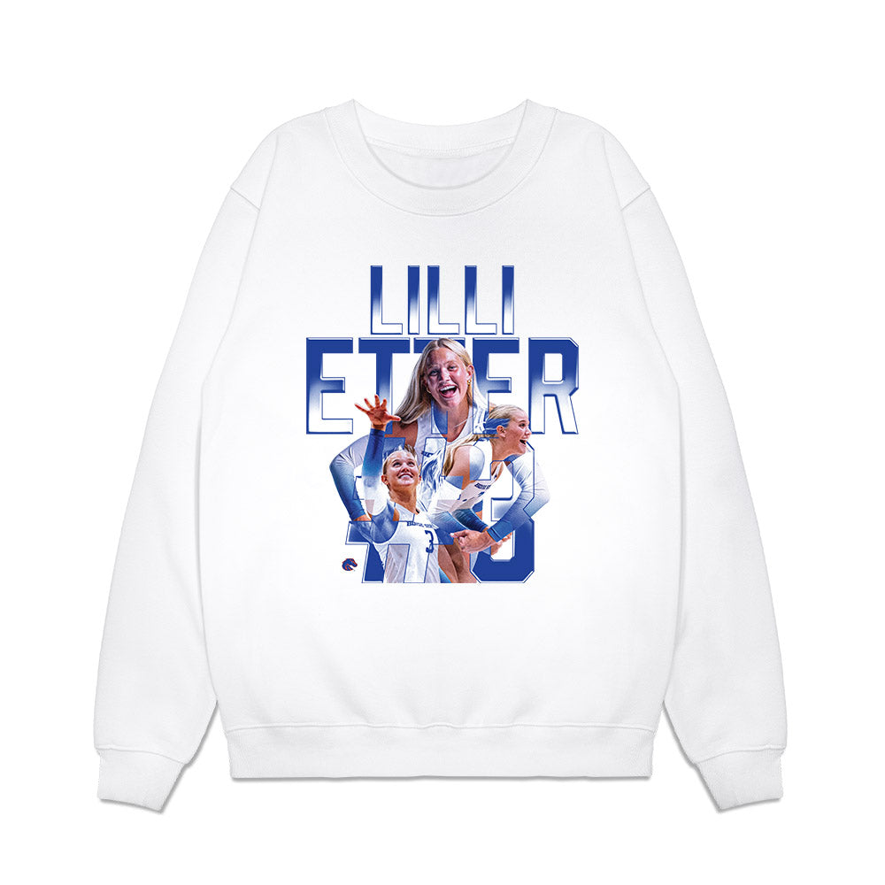 Boise State - NCAA Women's Volleyball : Lilli Etter - Collage Premium Crewneck Sweatshirt-0