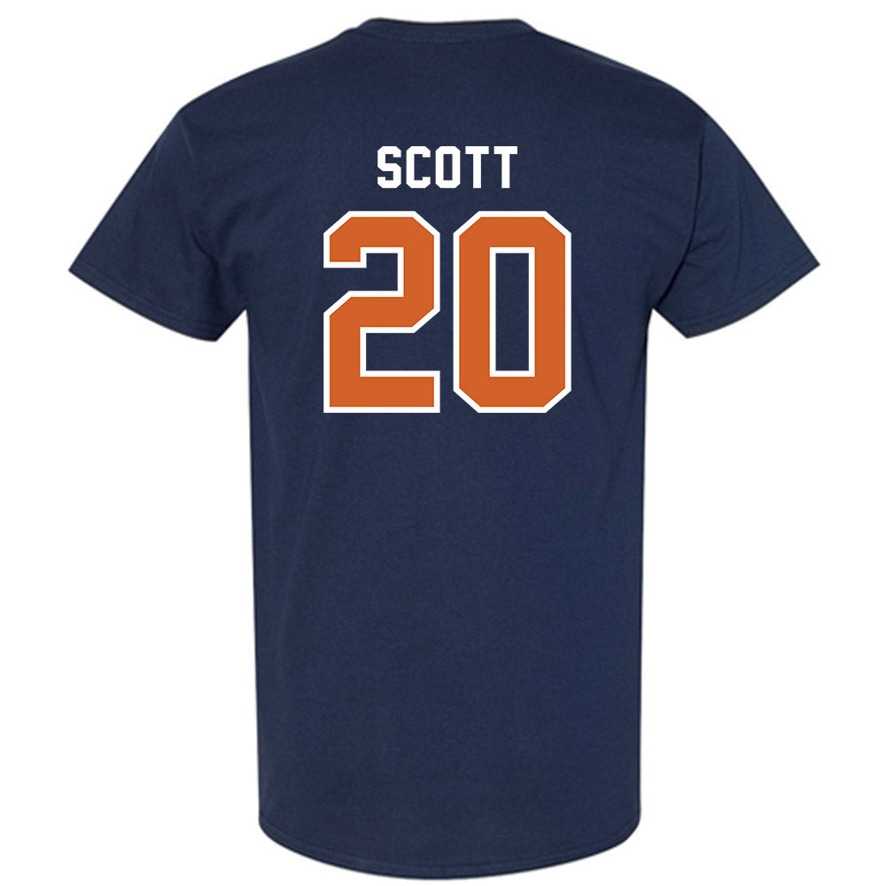 Wheaton IL - NCAA Baseball : James Scott - Navy T-Shirt-1