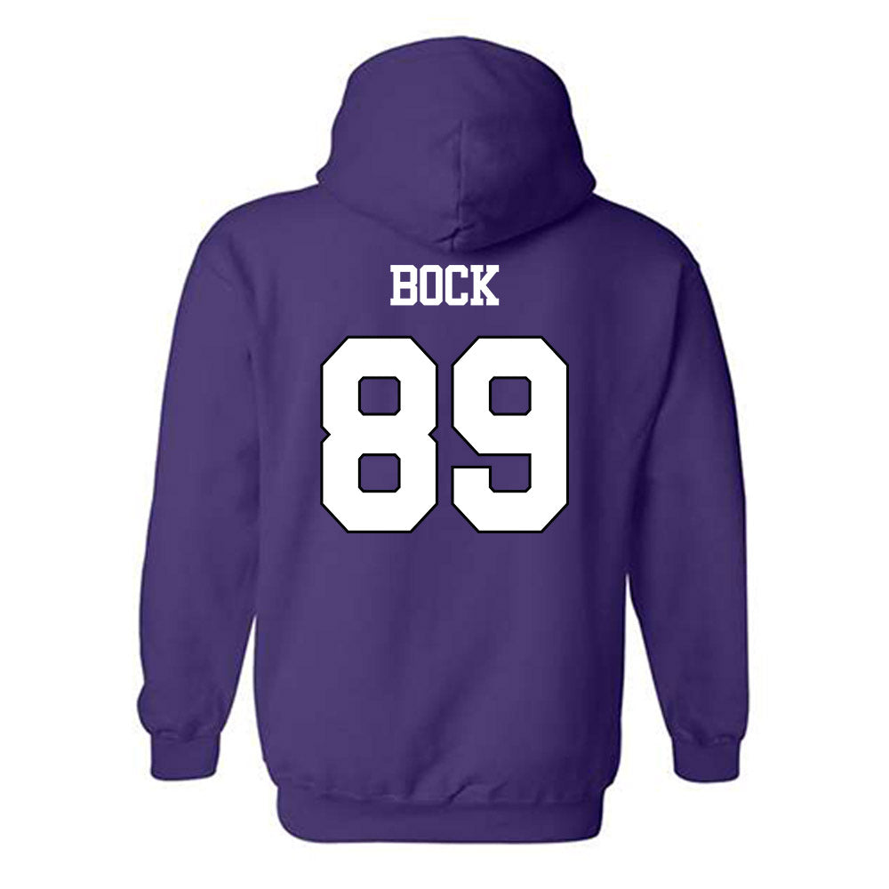 TCU - NCAA Football : Jake Bock - Classic Shersey Hooded Sweatshirt-1